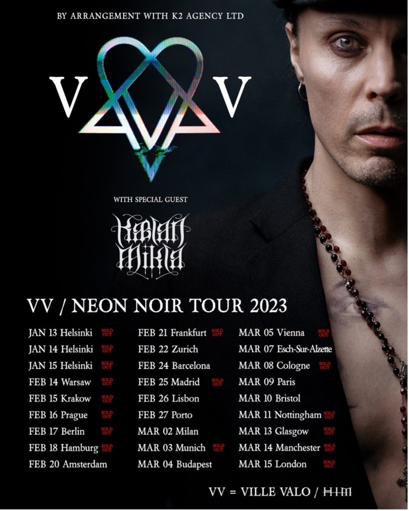 VV debut solo album 'Neon Noir' January 13th 2023