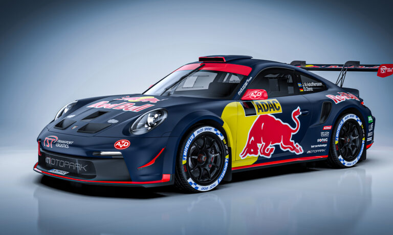 Johan Kristoffersson bei der Deutschen Rallye-Meisterschaft 2026 auf einer Wertungsprüfung durch die Weinberge