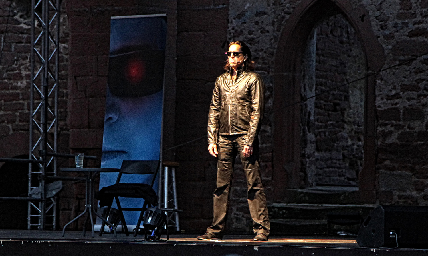 Chako Habekost am 23. August 2014 mit „Der Palatinator“ in der Klosterruine Limburg