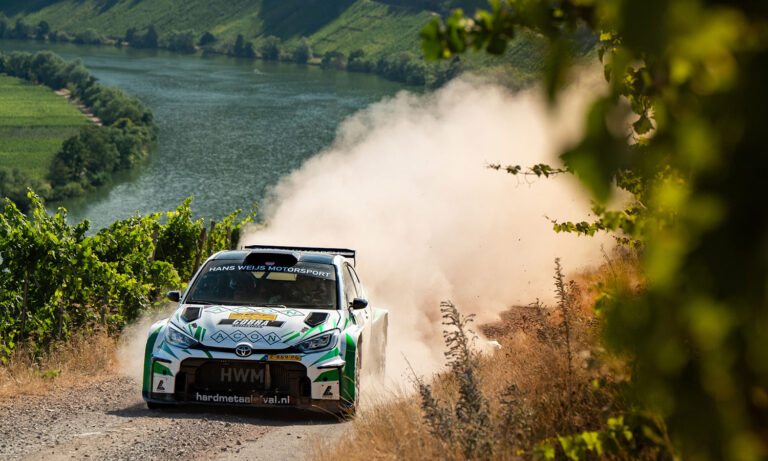 Hans Weijs bei der Deutschen Rallye-Meisterschaft an der Mosel auf dem Weg zum Gesamtsieg 2026